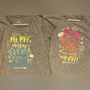 Justice Girls BFF Tee Bundle, Sizes 18/20 and 18+